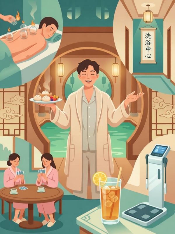 Chinese Bathhouse Zone For All-Day Relax & Fun