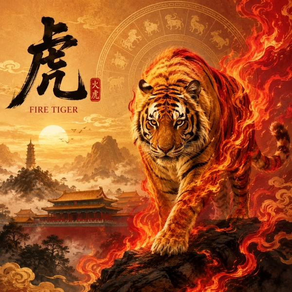 Chinese Zodiac Fire Tiger