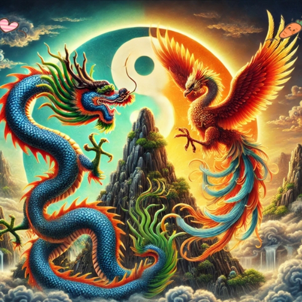 Dragon (long) and Phoenix (fenghuang)