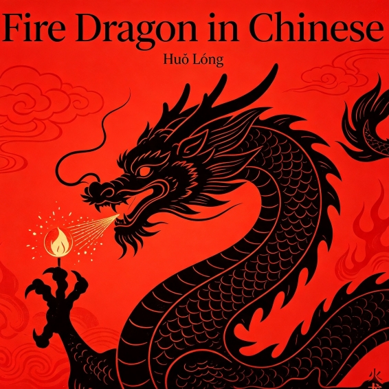 Fire Dragon in Chinese