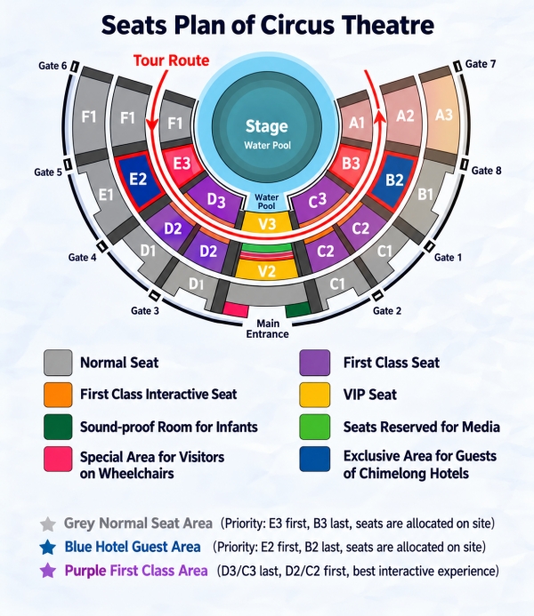Chimelong International Circus Seating Map