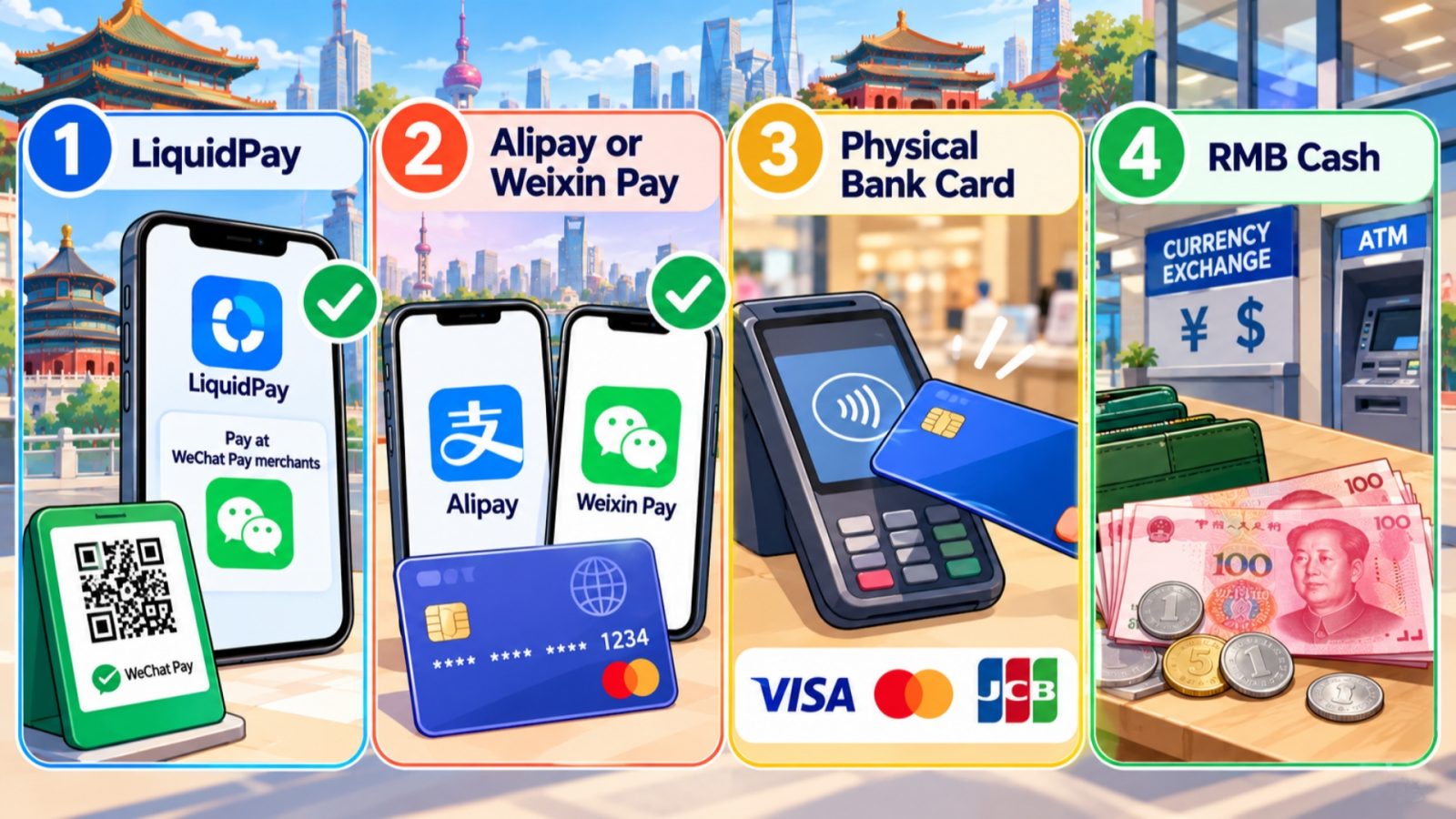 Four Payment Options In China