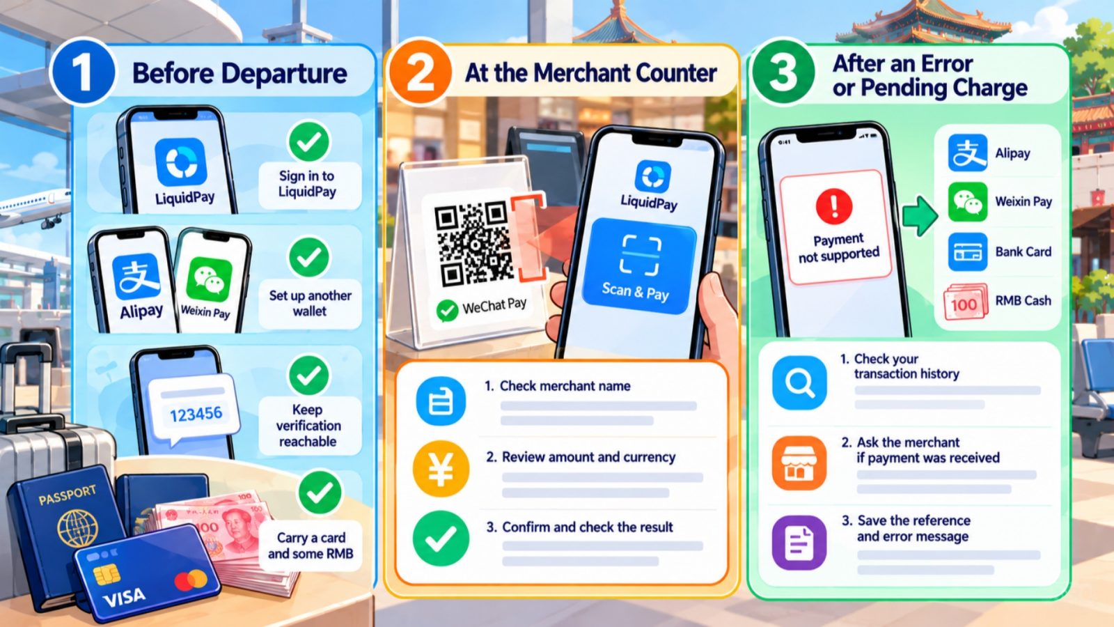 China Payment Workflow For Travellers
