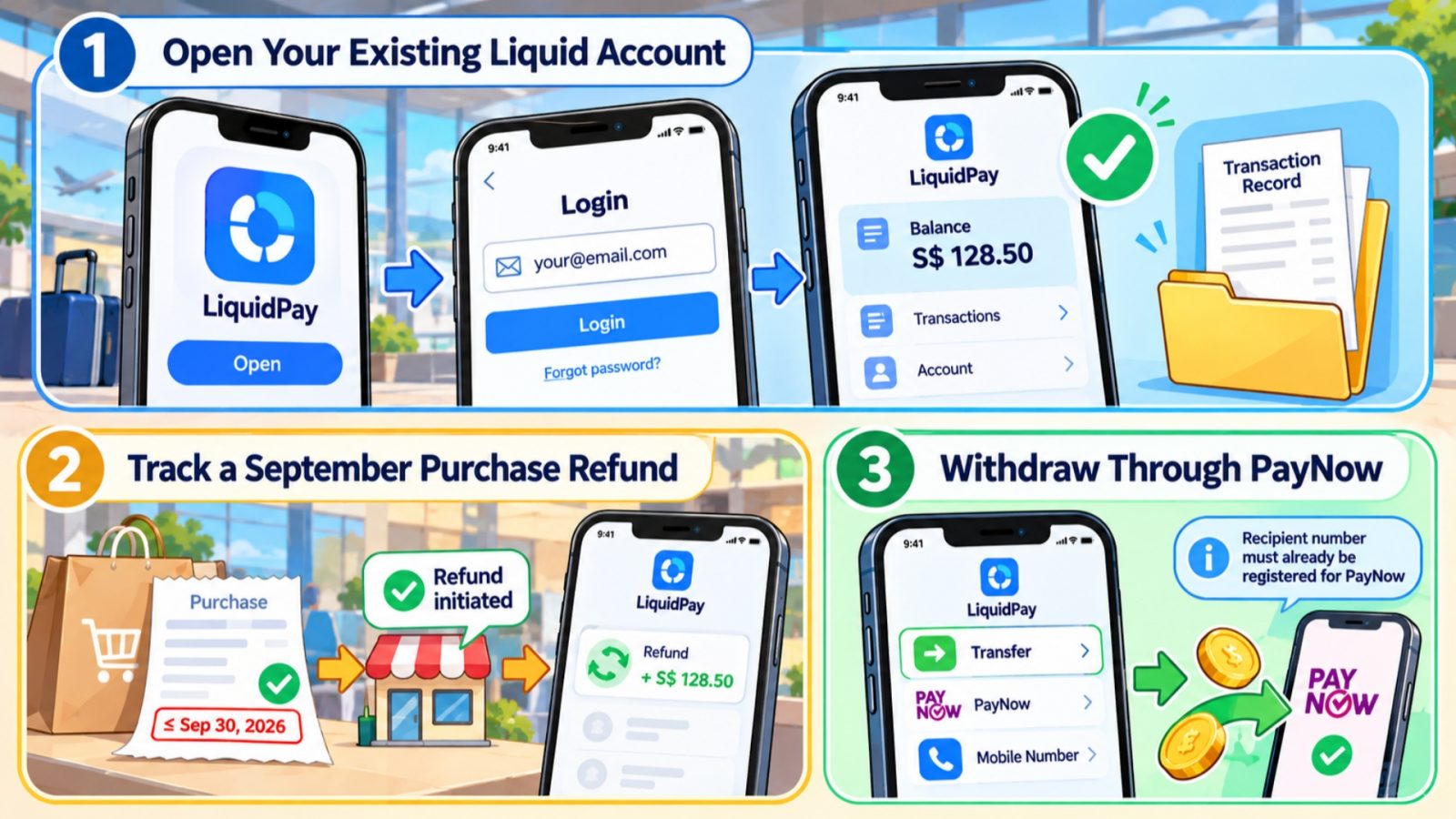 Liquid Account Balance And Refund Steps